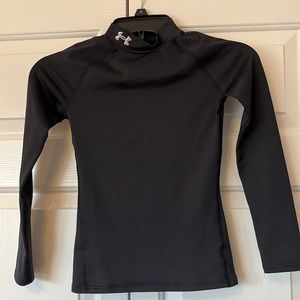 Under Armour ColdGear Youth Mock Long Sleeve, black size YSM